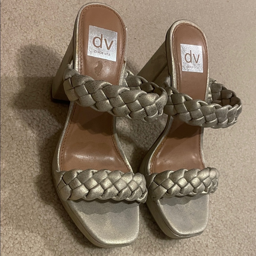 Dolce Vita Metallic Braided Heels